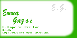 emma gazsi business card